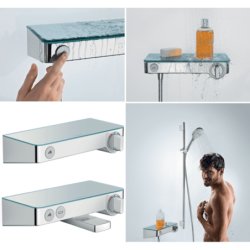 Vanová baterie Hansgrohe ShowerTablet Select 300 bez sprchového setu 150 mm bílý/chrom 13151400