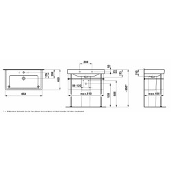 Nábytkové umyvadlo Laufen Pro S 85x46 cm otvor pro baterii uprostřed H8139654001041