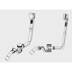 Kaldewei Příslušenství vany Water inlet and waste systems 47x20x13 cm 687772340999