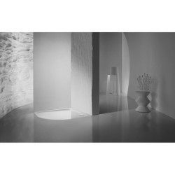 Sprchová vanička čtvrtkruhová Kaldewei Zirkon 100x80 cm smaltovaná ocel alpská bílá 456700013001