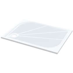 Sprchová vanička obdélníková SAT Limnew 100x90 cm litý mramor LIMNEW10090