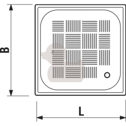 Sprchová vanička čtvercová Jika 70x70 cm smaltovaná ocel H2140700000001