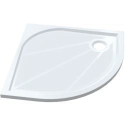 Sprchová vanička čtvrtkruhová SAT Limnew 100x100 cm litý mramor LIMNEW100S