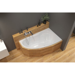 Asymetrická vana Laguna Luiza 150x95 cm akrylát pravá LU1500P