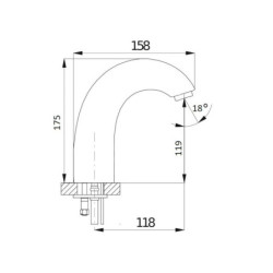 Umyvadlová baterie JIKA Sensor se senzorem chrom H3151T20043221