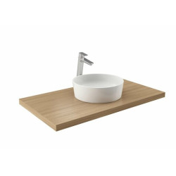 Umyvadlo na desku Ravak Moon 40x40 cm bez otvoru pro baterii, bez přepadu XJN01300000