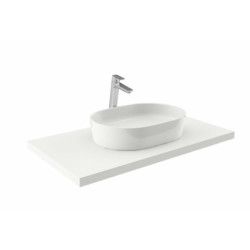Umyvadlo na desku Ravak Moon 56x40 cm bez otvoru pro baterii, bez přepadu XJN01300002