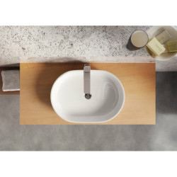 Umyvadlo na desku Ravak Moon 56x40 cm bez otvoru pro baterii, bez přepadu XJN01300002