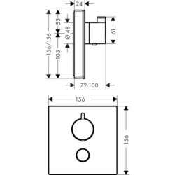 Sprchová baterie Hansgrohe Showerselect Glass bez podomítkového tělesa bílá/chrom 15735400