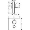 Sprchová baterie Hansgrohe Showerselect Glass bez podomítkového tělesa bílá/chrom 15735400