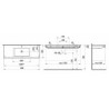 Nábytkové umyvadlo Laufen Living Square 130x48 cm tři otvory pro baterii H8164350001081
