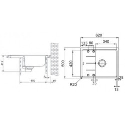 Dřez Franke OID 611-62 bílá 114.0288.566