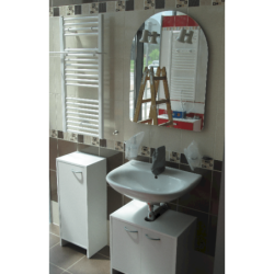 Koupelnová skříňka nízká Multi Praxis 33,5x25,5 cm bílá PAOLA35LP