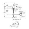 Bidetová baterie GROHE Eurosmart New s výpustí chrom 32929002