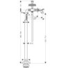 Vanová baterie Hansgrohe Axor Montreux bez podomítkového tělesa chrom 16547000
