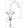 Umyvadlová baterie Hansgrohe Axor Montreux s výpustí kartáčovaný nikl 16502820