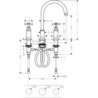 Umyvadlová baterie Hansgrohe Axor Montreux s výpustí chrom 16513000