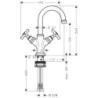 Umyvadlová baterie Hansgrohe Axor Montreux s výpustí chrom 16505000