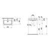 Umývátko Laufen Pro S 45x34 cm otvor pro baterii uprostřed H8169610001041