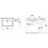 Umyvadlo Laufen Pro S 65x46,5 cm otvor pro baterii uprostřed H8169640001041
