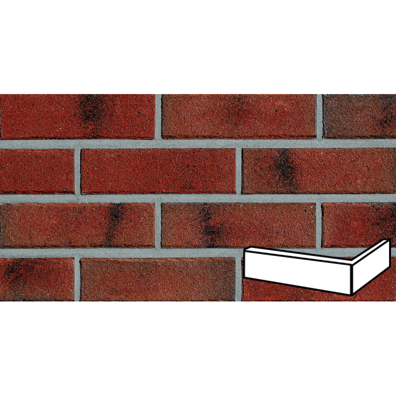Roh fasádní Klinker tmavě cihlová 7,1x24x11,5 cm RMANUSBAC