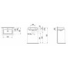 Umyvadlo Laufen Pro 55x38 cm otvor pro baterii, bez přepadu H8179580001561