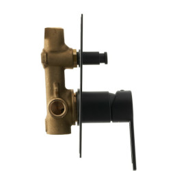 Sprchová a vanová baterie Paffoni Ringo včetně podomítkového tělesa černá RIN015NO