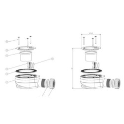 Sprchová vanička čtvercová SAT 80x80 cm litý mramor SIKOLIMCC80Q