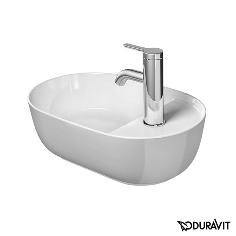 Umyvadlo na desku Duravit Luv 42x27 cm otvor pro baterii, bez přetoku 0381420000 Umyvadlo na desku Duravit Luv 42x27 cm otvor pro baterii, bez přetoku 0381420000