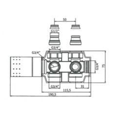Univerzální ventil P.M.H. SADA Č. 34 CR, pro plast TERMSADAUNI34CR