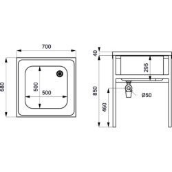 Dřez Sanela nerez SLUN15