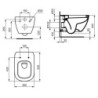 Wc závěsné Ideal Standard Tesi zadní odpad T007801