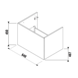 Koupelnová skříňka pod desku Jika Cubito 64x39,8x48 cm dub H41J4243015191