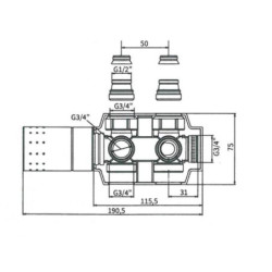 Univerzální ventil P.M.H. SADA Č. 33 CR, pro měď TERMSADAUNI33CR
