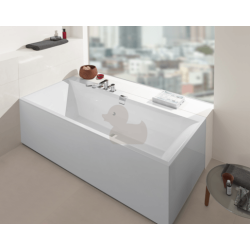 Obdélníková vana Villeroy & Boch Squaro 160x75 cm litý mramor levá i pravá UBQ160SQE2DV-01