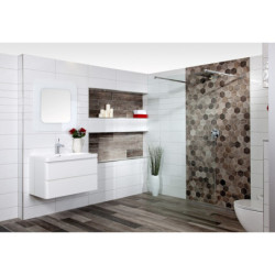Zrcadlo Naturel Pavia 60x75 cm bílá ZAP6075W