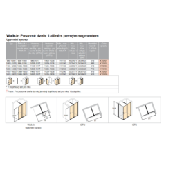 Sprchová zástěna walk-in 180 cm Hüppe Xtensa pure XT0209.069.322