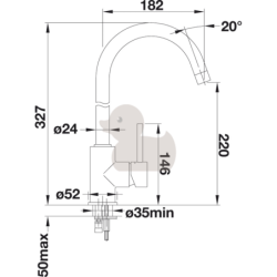 Set dřezu a baterie Blanco 09 METRA 45 S 78x50 cm antracit + MIDA SETB2