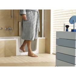 Vana s dvířky Juwel Duett 160x75 cm akrylát levá SIKOVAD160L