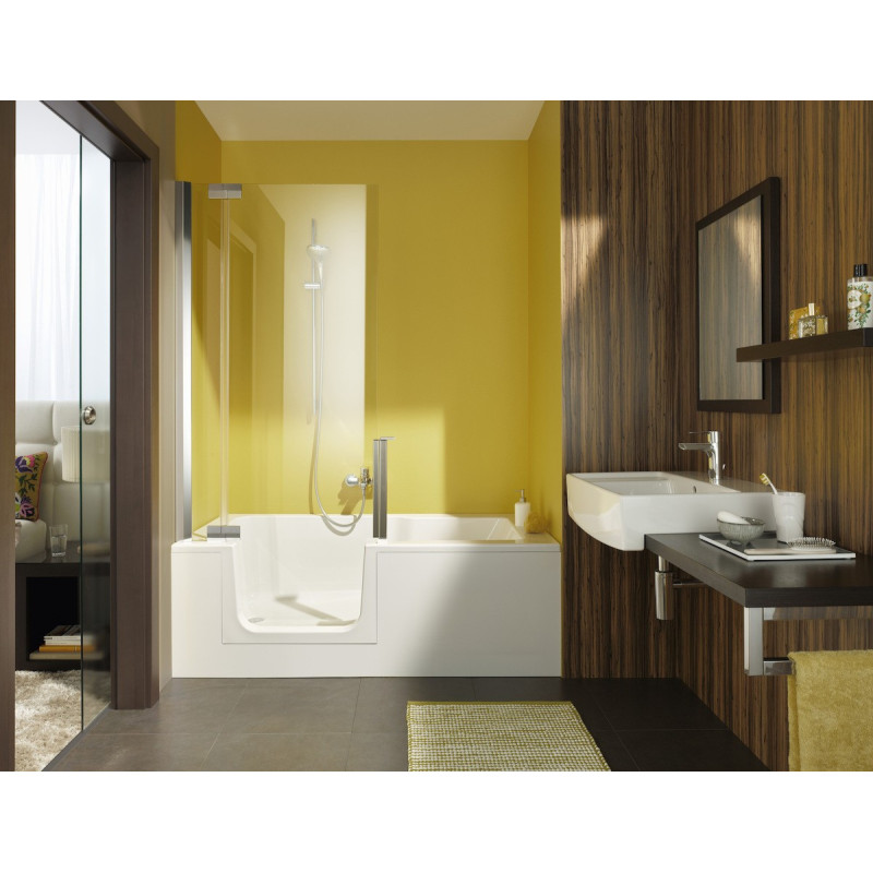 Vana s dvířky Juwel Duett 160x75 cm akrylát levá SIKOVAD160L