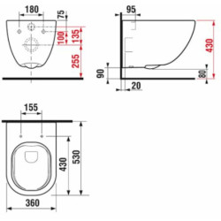 Wc závěsné Jika Mio zadní odpad H8207140000001