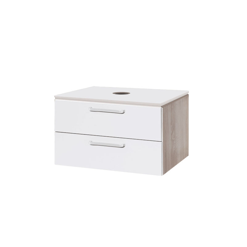 Koupelnová skříňka pod umyvadlo Naturel Vario Dekor 84x45 cm bílá VARIODESK90ZDBBL