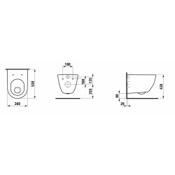 Wc závěsné Laufen Pro zadní odpad H8209594000001