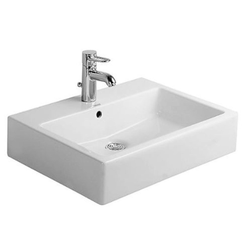 Umyvadlo Duravit Vero 60x47 cm otvor pro baterii, s přetokem 0454600000 Umyvadlo Duravit Vero 60x47 cm otvor pro baterii, s přetokem 0454600000