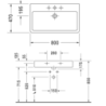 Umyvadlo Duravit Vero 80x47 cm otvor pro baterii, s přetokem 0454800000