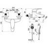 Vanová baterie Jika Deep se sprchovým setem 150 mm chrom H3211U70041311