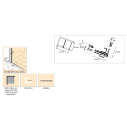 Boční zástěna ke sprchovým dveřím 90 cm Hüppe Xtensa pure XT0307.069.322