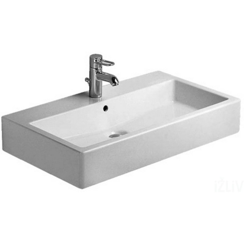 Umyvadlo Duravit Vero 80x47 cm otvor pro baterii, s přetokem 0454800000 Umyvadlo Duravit Vero 80x47 cm otvor pro baterii, s přetokem 0454800000