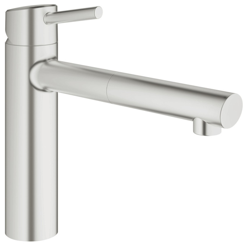 Dřezová baterie GROHE Concetto New s vytahovací sprškou supersteel 31129DC1