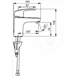 Umyvadlová baterie Hansa Pinto bez výpusti chrom 45062283
